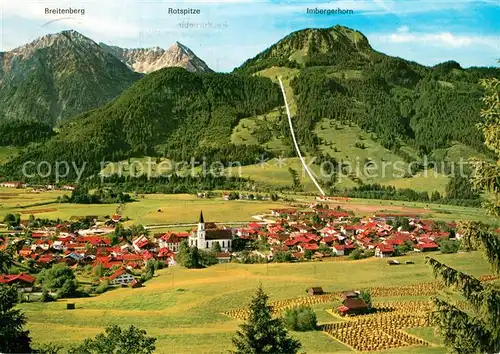 AK / Ansichtskarte Hindelang mit Hindelanger Sesselbahn zur Hornalpe Hindelang