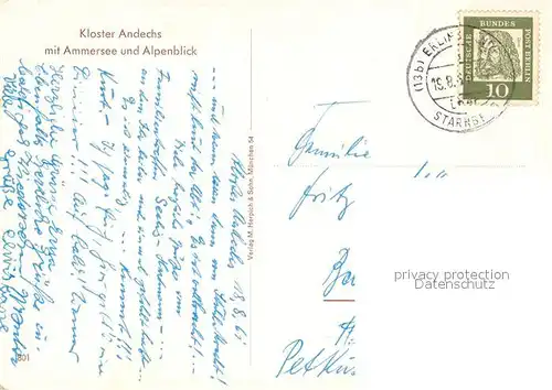 AK / Ansichtskarte Andechs_Ammersee Kloster Andechs 