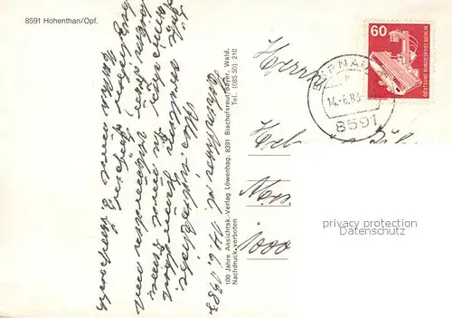 AK / Ansichtskarte Hohenthan_Oberpfalz Panorama Hohenthan Oberpfalz