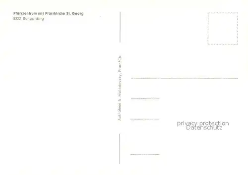 AK / Ansichtskarte Ruhpolding Pfarrzentrum mit Pfarrkirche St Georg Ruhpolding
