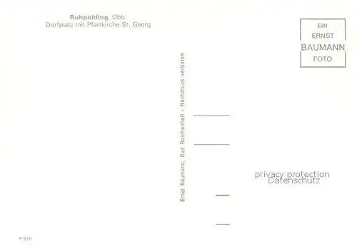 AK / Ansichtskarte Ruhpolding Dorfplatz mit Pfarrkirche St Georg Ruhpolding