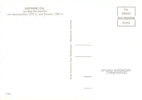 AK / Ansichtskarte Aufham_Anger mit Hochstaufen und Zwiesel Aufham Anger