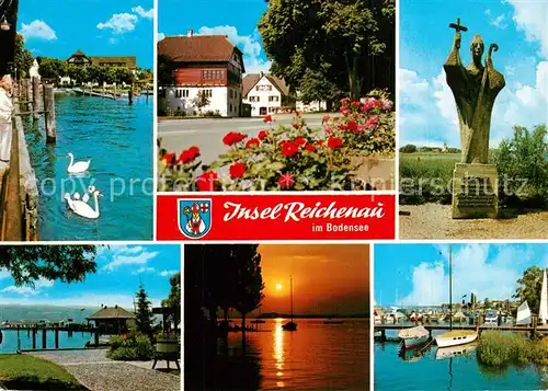 AK / Ansichtskarte Insel_Reichenau Teilansichten Bootshafen Insel Reichenau