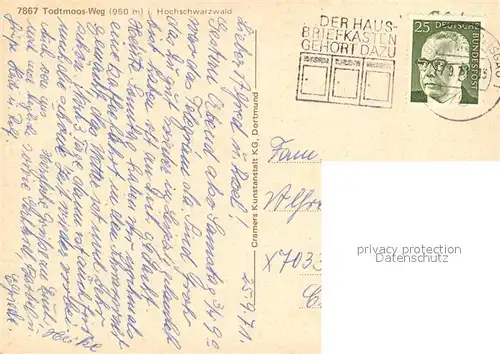 AK / Ansichtskarte Todtmoos Panorama Schwarzwaldhaeuser Todtmoos