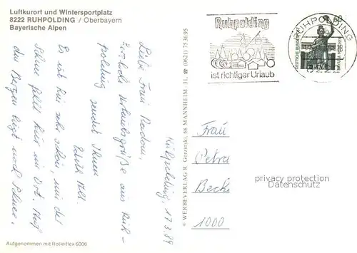 AK / Ansichtskarte Ruhpolding Panorama Pferdekutsche Teilansichten Ruhpolding