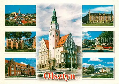 AK / Ansichtskarte Olsztyn_Allenstein Panorama Teilansichten Schloss Olsztyn_Allenstein