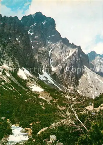 AK / Ansichtskarte Vysoke_Tatry Mala Studena dolina pohlad na Prostredny hrot Vysoke Tatry