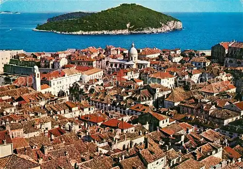 AK / Ansichtskarte Dubrovnik_Ragusa Krovovi i Lokrum Fliegeraufnahme Dubrovnik Ragusa
