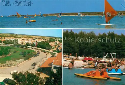 AK / Ansichtskarte Zadar_Zadra_Zara Panorama Fliegeraufnahme Strandpartie JTP Turisthotel Zadar_Zadra_Zara