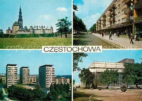 AK / Ansichtskarte Czestochowa_Schlesien Klasztor na Jasnej Gorze Aleja NMP Osiedle mieszkaniowe Tysiaclecia Gmach Fiharmonii Czestochowa_Schlesien