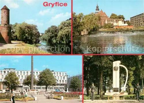 AK / Ansichtskarte Gryfice Baszta Prochowa Plac Zwyciestwa Pomnik Nieznanych Zolnierzy Lodowego Wojska Polskiego Gryfice