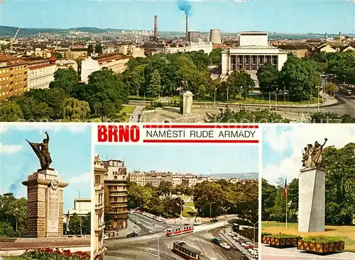 AK / Ansichtskarte Brno_Bruenn Panorama Platz der Roten Armee Details Brno_Bruenn
