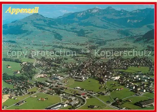 AK / Ansichtskarte Appenzell_IR Fliegeraufnahme F?hnern Kamor Hoher Kasten Appenzell IR