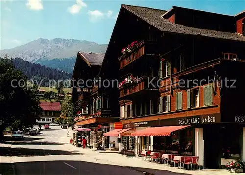 AK / Ansichtskarte Lenk_Simmental Dorfstrasse Restaurant Anker  Lenk Simmental
