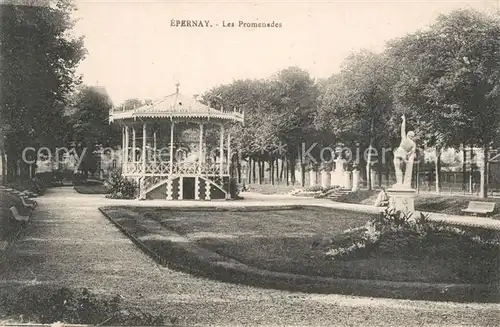 AK / Ansichtskarte Epernay_Marne Les Promenades Epernay Marne