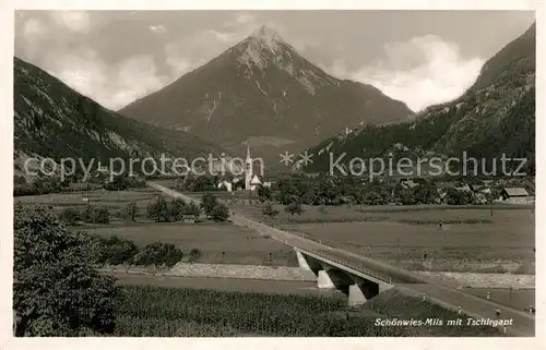AK / Ansichtskarte Schoenwies Mils mit Tschirgant Schoenwies