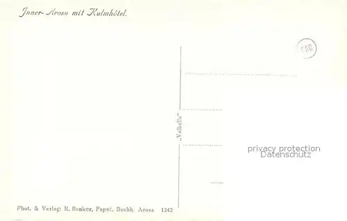 AK / Ansichtskarte Inner_Arosa mit Kulmhotel Inner Arosa