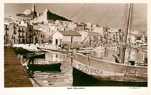 AK / Ansichtskarte Ibiza_Islas_Baleares Hafenpartie Ibiza_Islas_Baleares