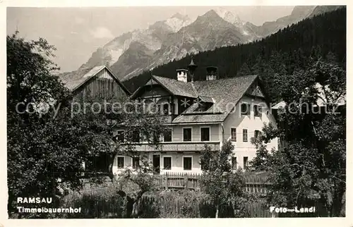 AK / Ansichtskarte Ramsau_Berchtesgaden Timmelbauernhof Ramsau Berchtesgaden