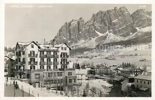 AK / Ansichtskarte Cortina_d_Ampezzo Hotel Corona Cortina_d_Ampezzo