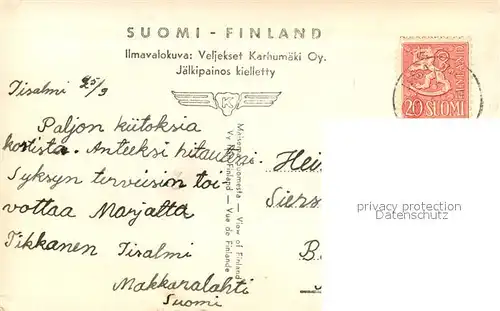 AK / Ansichtskarte Iisalmi Panorama Kirche Iisalmi