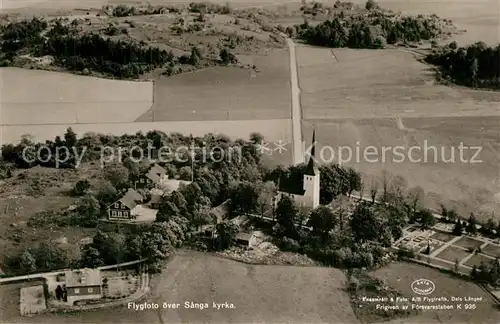 AK / Ansichtskarte Stockholm Flygfoto oever Sanga kyrka Stockholm