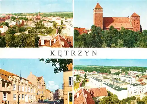 AK / Ansichtskarte Ketrzyn Stadtpanorama Gotische Kirche Strassenpartie Ketrzyn