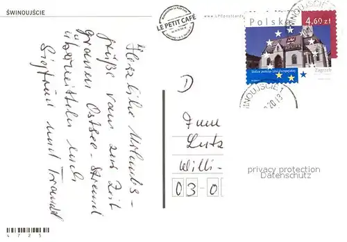 AK / Ansichtskarte Swinoujscie_Swinemuende Kirche Wasserspiele Strand Windmuehle Hafen Swinoujscie Swinemuende