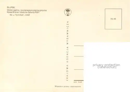AK / Ansichtskarte Slupsk Stadtpanorama Slupsk