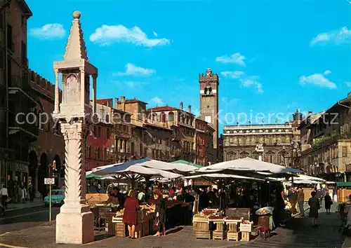 AK / Ansichtskarte Verona_Veneto Piazza Erbe  Verona Veneto