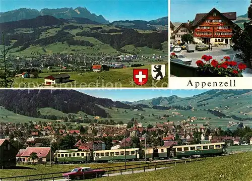 AK / Ansichtskarte Appenzell_IR S?ntis Landsgemeindeplatz Eisenbahn Appenzell IR