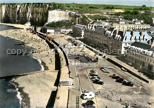 AK / Ansichtskarte Saint Valery en Caux Plage et Jardins dEnfants Vue aerienne Saint Valery en Caux