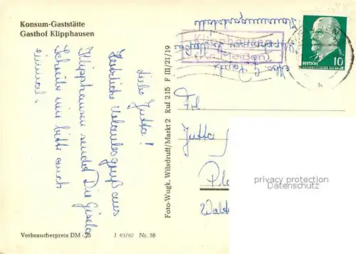 AK / Ansichtskarte Klipphausen Konsum Gaststaette Gasthof Klipphausen Klipphausen