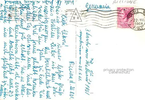 AK / Ansichtskarte Riccione Binnenhafen und Promenade Riccione