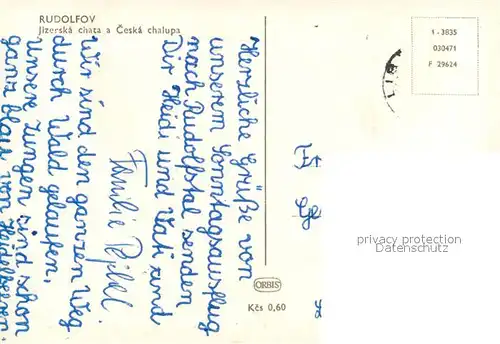 AK / Ansichtskarte Rudolfov Jizerska chata a Ceska chalupa 