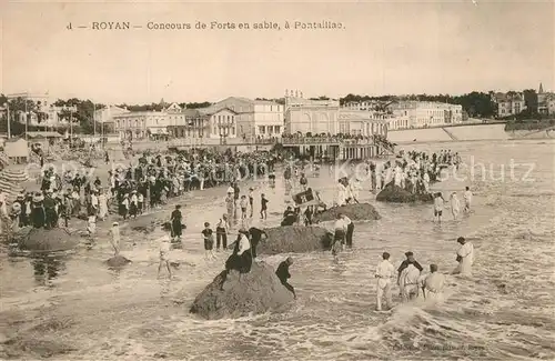 AK / Ansichtskarte Royan_Charente Maritime Concours de Forts en sable Royan Charente Maritime