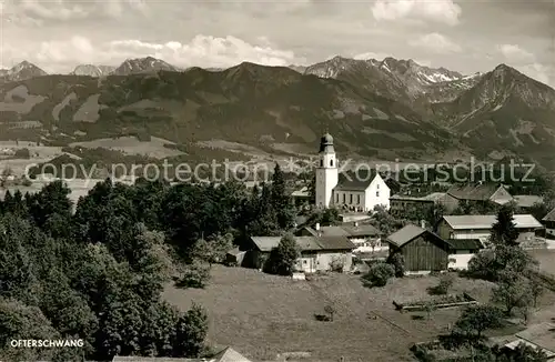AK / Ansichtskarte Ofterschwang Kirche Nebelhorn Daumen Rubihorn Ofterschwang