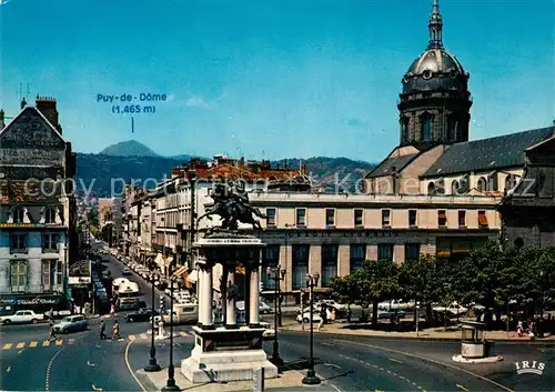 AK / Ansichtskarte Clermont_Ferrand_Puy_de_Dome Statue de Vercingetorix par Bartholdi et Rue Blatin Clermont_Ferrand