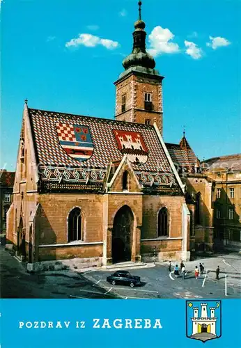 AK / Ansichtskarte Zagreb Kirche des Heiligen Markus Zagreb