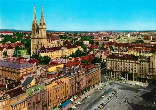 AK / Ansichtskarte Zagreb Panorama Stadtzentrum Zagreb