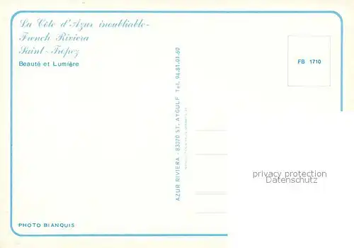 AK / Ansichtskarte Saint_Tropez_Var Beaute et lumiere Panorama Cote d Azur Saint_Tropez_Var