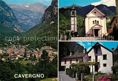 AK / Ansichtskarte Cavergno Panorama Valle Maggia Chiesa Cavergno