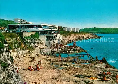 AK / Ansichtskarte Pula_Kroatien Zlatne stijene Panorama Kueste Restaurant 