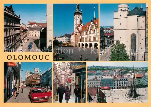 AK / Ansichtskarte Olomouc Stadtansichten Innenstadt Kirche Rathaus Platz Dreifaeltigkeitssaeule Olomouc
