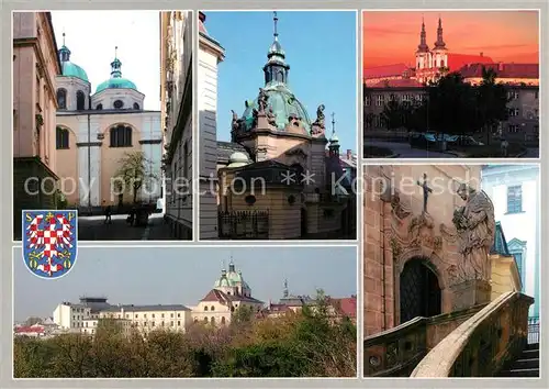 AK / Ansichtskarte Olomouc Synagoge Barockkirche Kapelle Statue Olomouc
