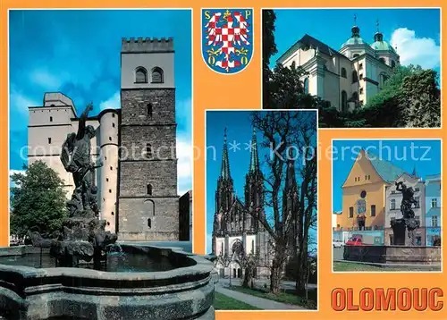 AK / Ansichtskarte Olomouc Sehenswuerdigkeiten der Stadt Brunnen Kirche Synagoge Olomouc
