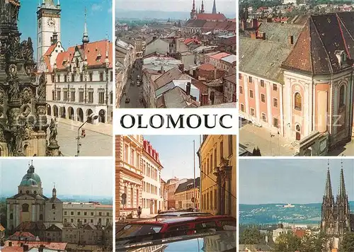 AK / Ansichtskarte Olomouc Rathaus Zentrum Synagoge Kirche Olomouc