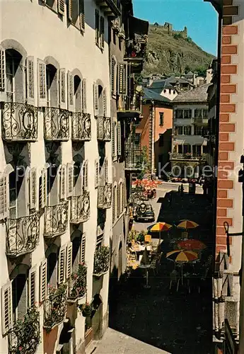 AK / Ansichtskarte Sion_VS Gasse Innenstadt Strassencafe Sion_VS