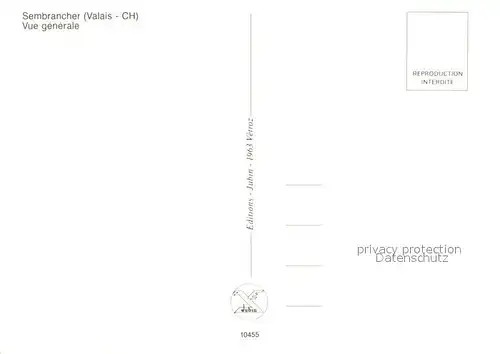 AK / Ansichtskarte Sembrancher Vue generale Sembrancher