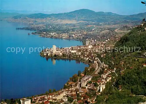 AK / Ansichtskarte Lac_Leman_Genfersee Territet Montreux Clarens Vevey et le Mont Pelerin Lac_Leman_Genfersee